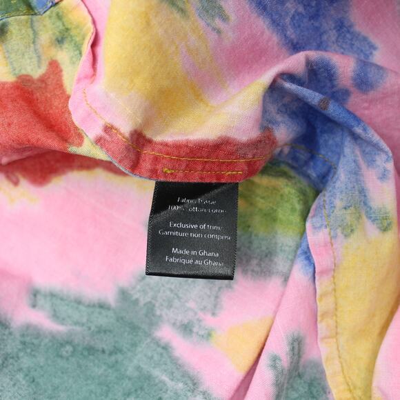 XL Osei-Duro Mutare Dress Elaine Batik Ghana DropWaist Bell Knee Multicolor - Picture 7 of 12